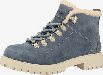 Darkwood Lace-Up Ankle Boots in Blue: front