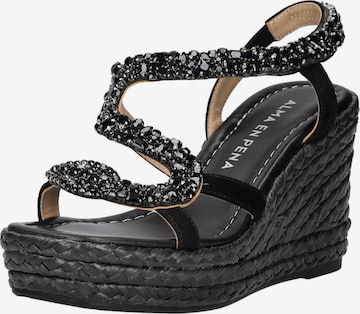 Sandales Alma En Pena en noir : devant