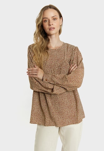 DreiMaster Vintage Blouse in Brown: front