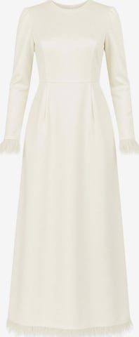Abito da sera 'Feather Grace' di fashionshowcase in bianco: frontale