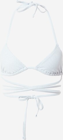 Solid & Striped Triangle Bikini top in Blue: front