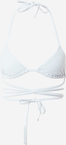 Solid & Striped Triangel Bikinitop in Blauw: voorkant