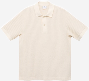 T-Shirt 'OPENP' MANGO MAN en beige : devant
