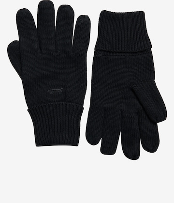 Superdry Full Finger Gloves in Blue: front