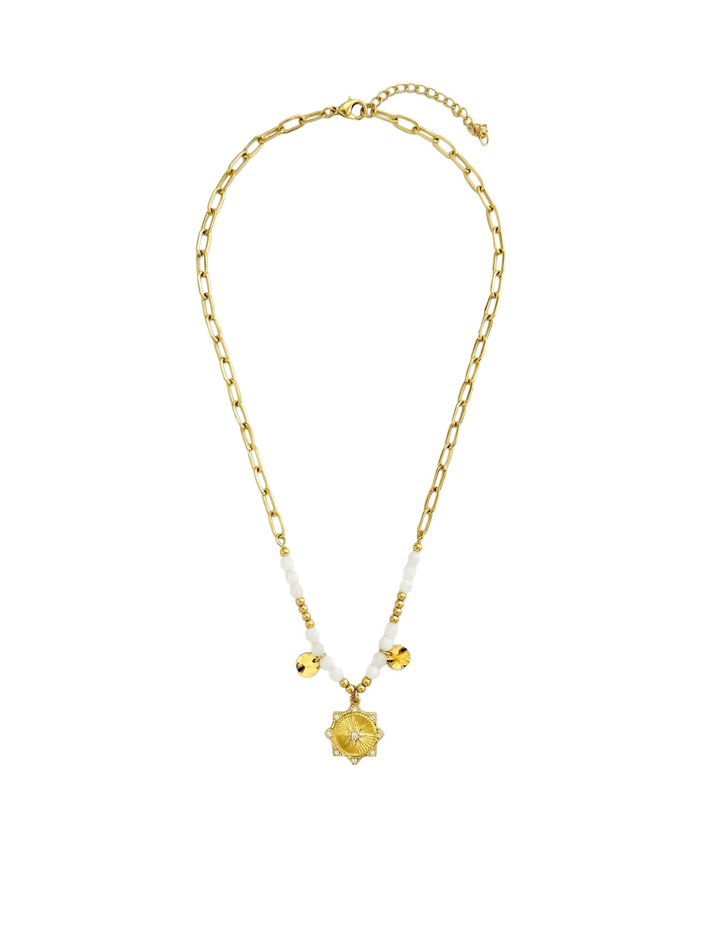 Nemomatheo Necklace 'Stella Sol – Himmelscharms' in Gold: front