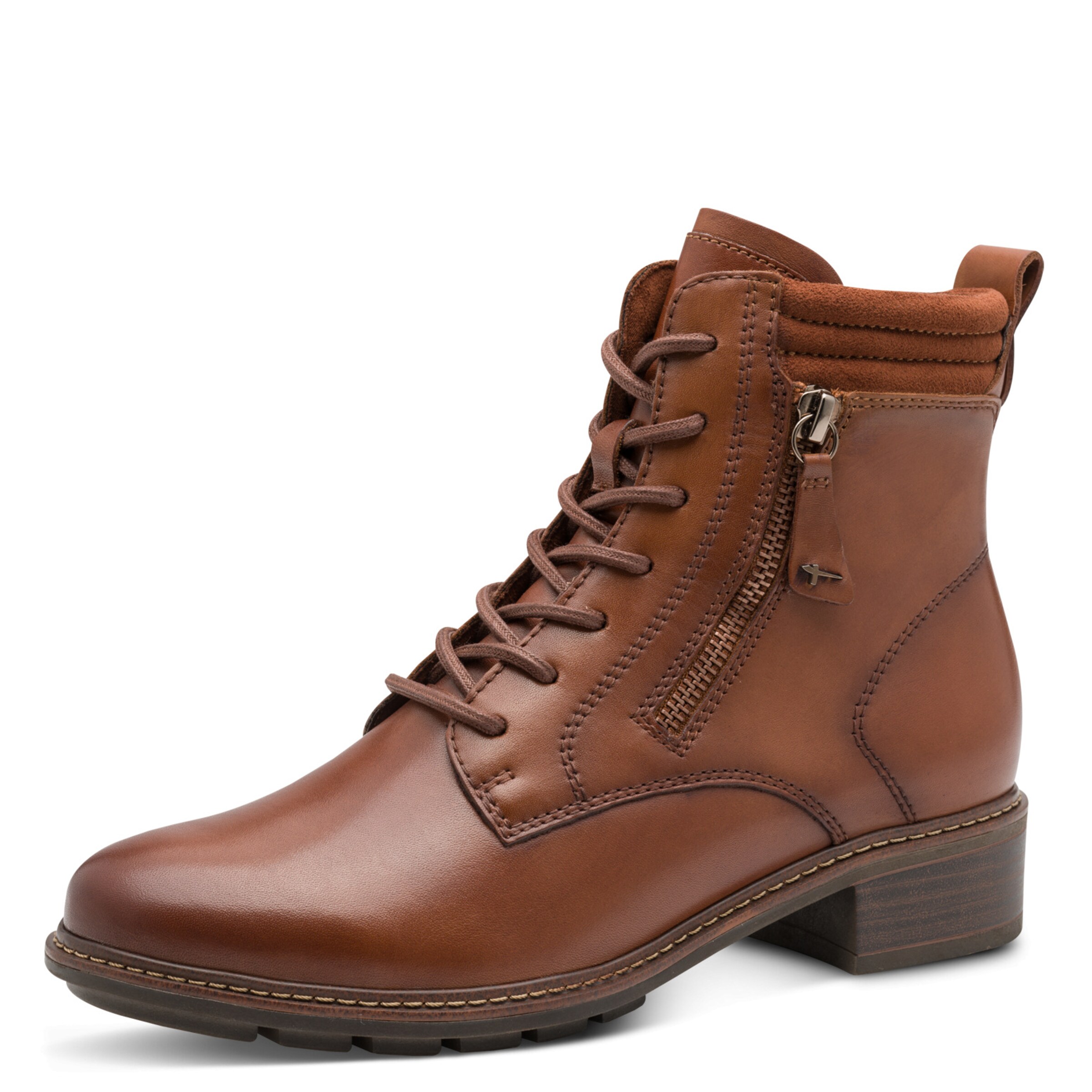 Tamaris Schnürstiefelette in Braun: Vorderseite