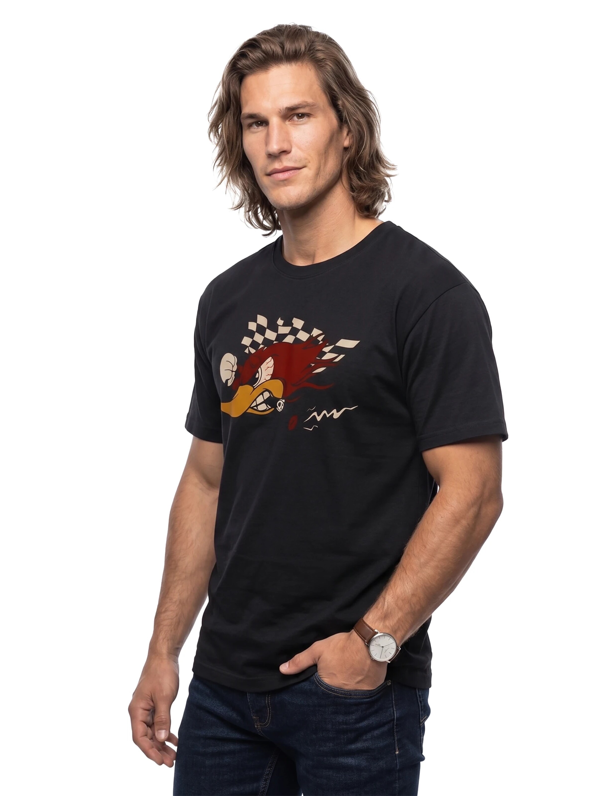 MAKAYA Shirt 'Woody' in Black