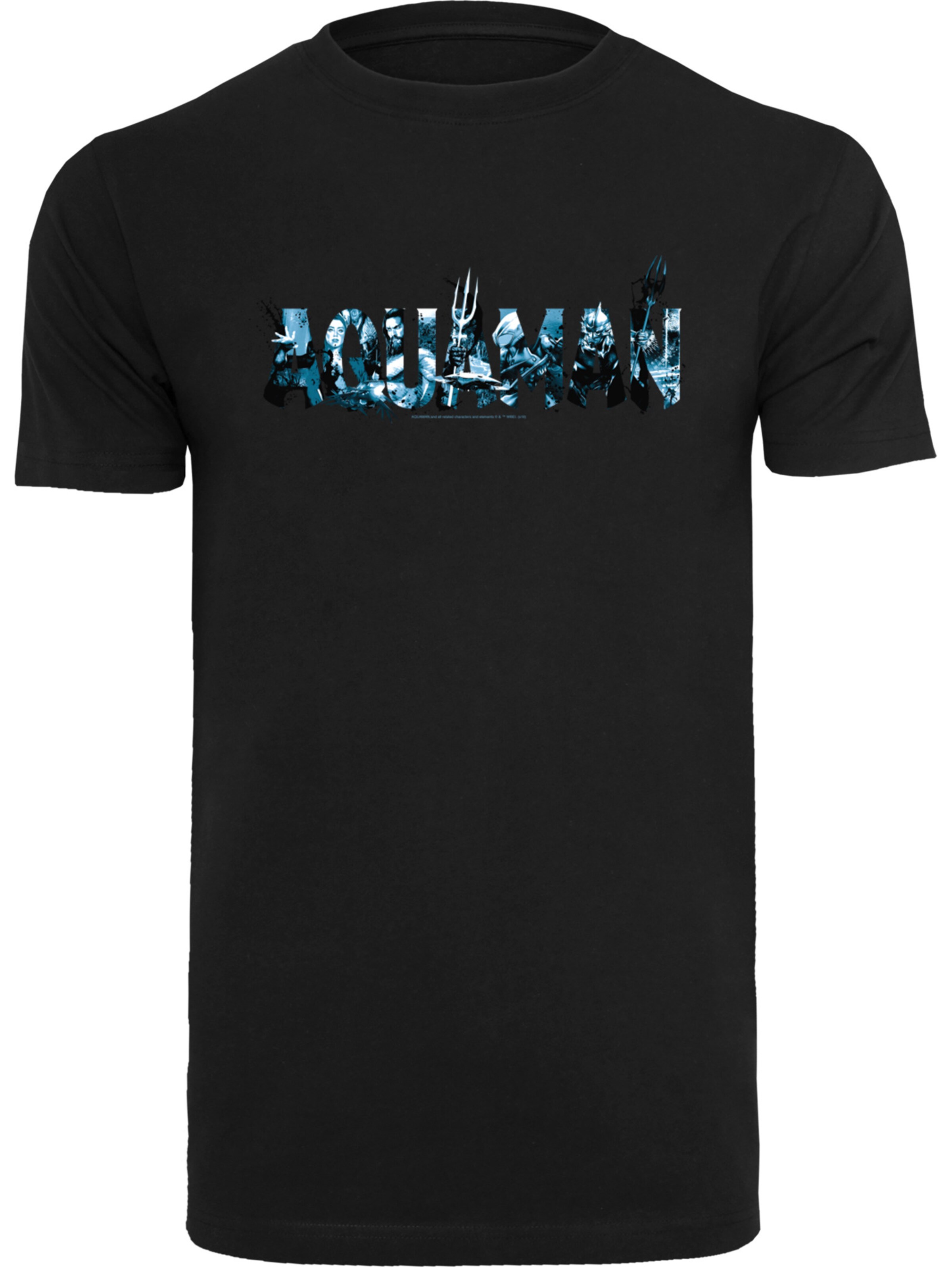 F4NT4STIC Shirt 'DC Comics' in Zwart: voorkant