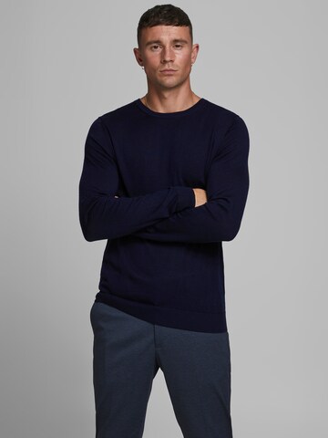 Coupe regular Pull-over 'Mark' JACK & JONES en bleu : devant