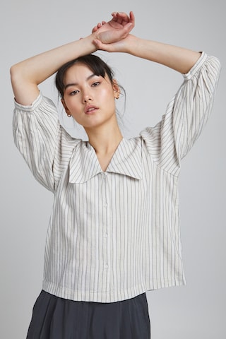 ICHI Blouse in Beige: front