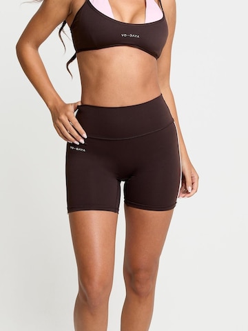 Skinny Leggings de la YO-GAYA pe maro