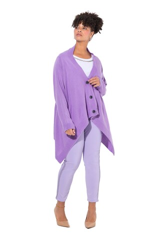 MIAMODA Knit cardigan in Purple