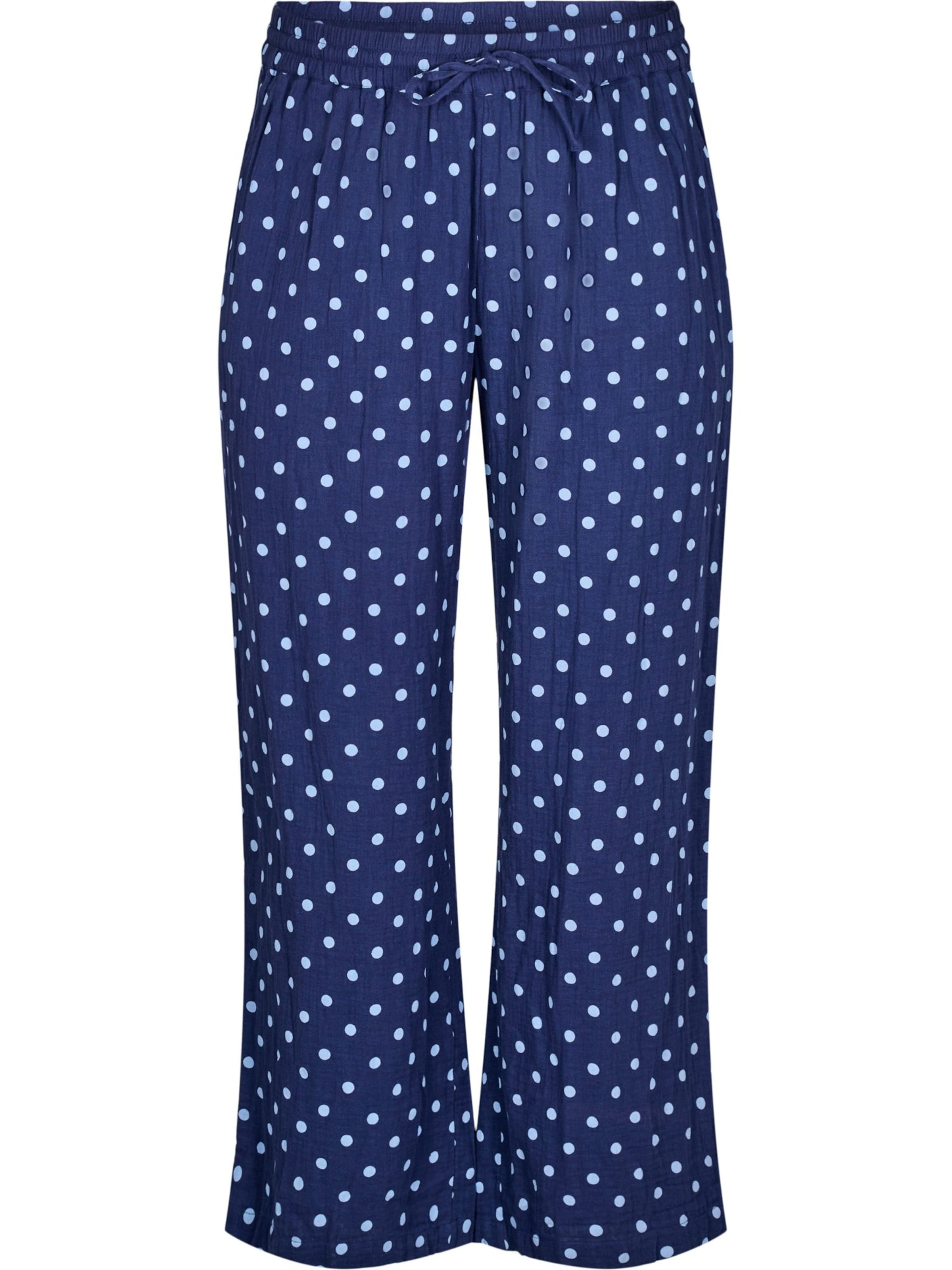 Zizzi Široký strih Nohavice 'Vviva' - Modrá: predná strana