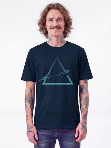 T-Shirt ' Triangle ' Watapparel en bleu : devant