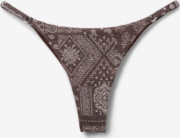 CALZEDONIA Brazilian-Bikinihose 'Paisley' in Braun: Vorderseite