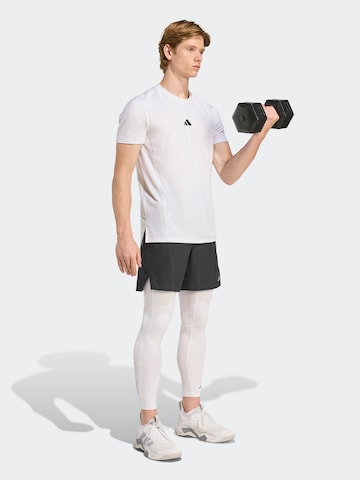 ADIDAS PERFORMANCE Skinny Sporthose in Weiß