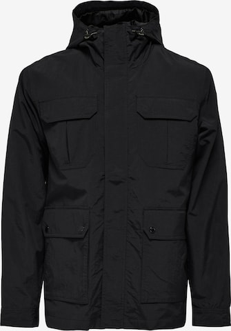 Only & Sons Winter Parka 'Noah' in Black: front