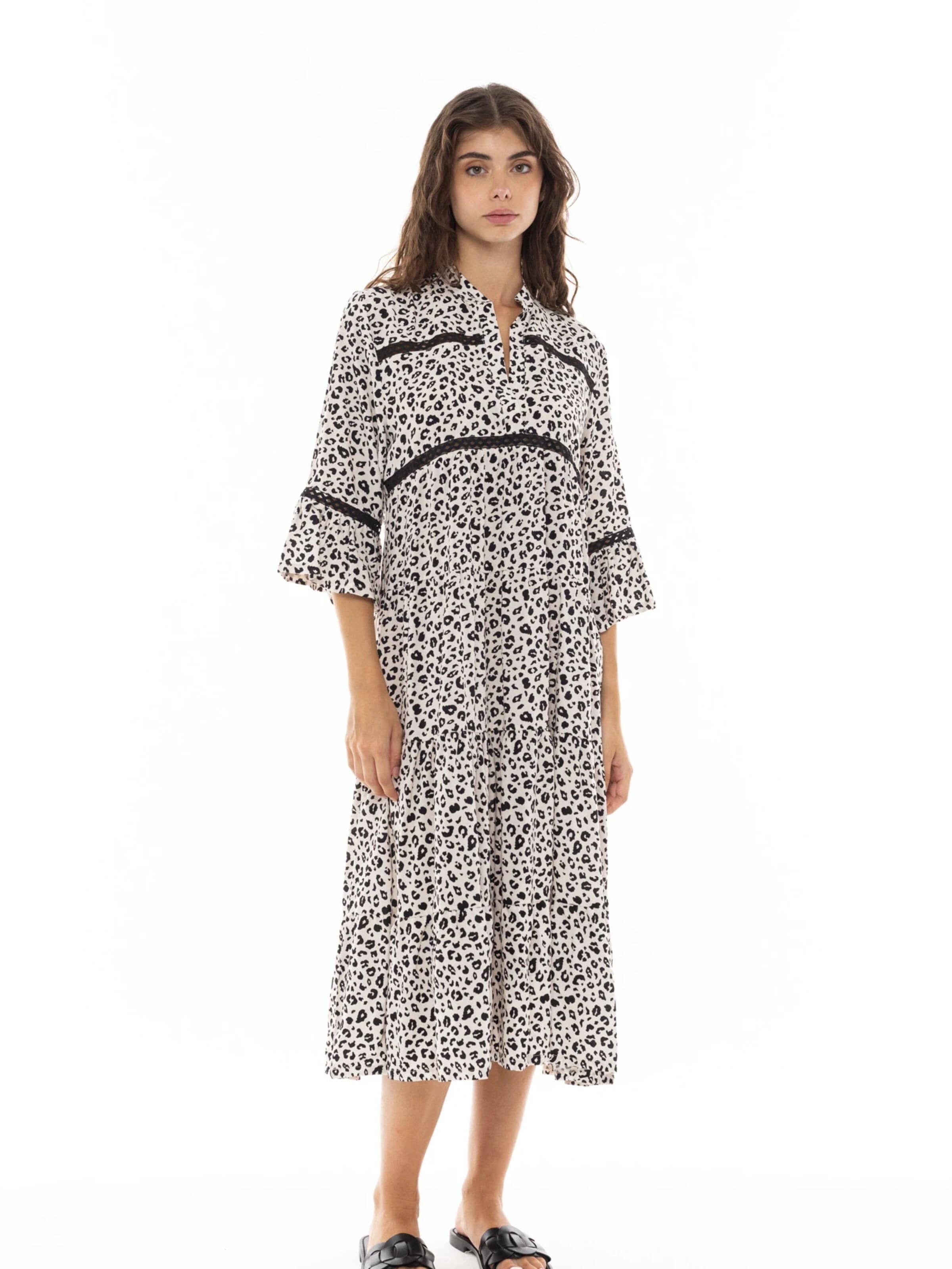 Robe 'BEACHWEAR OFFWHITE LEO LONG' Pink Label en blanc : devant