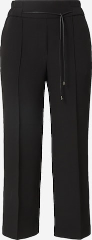 Marc Cain Trousers with creases in Black: front