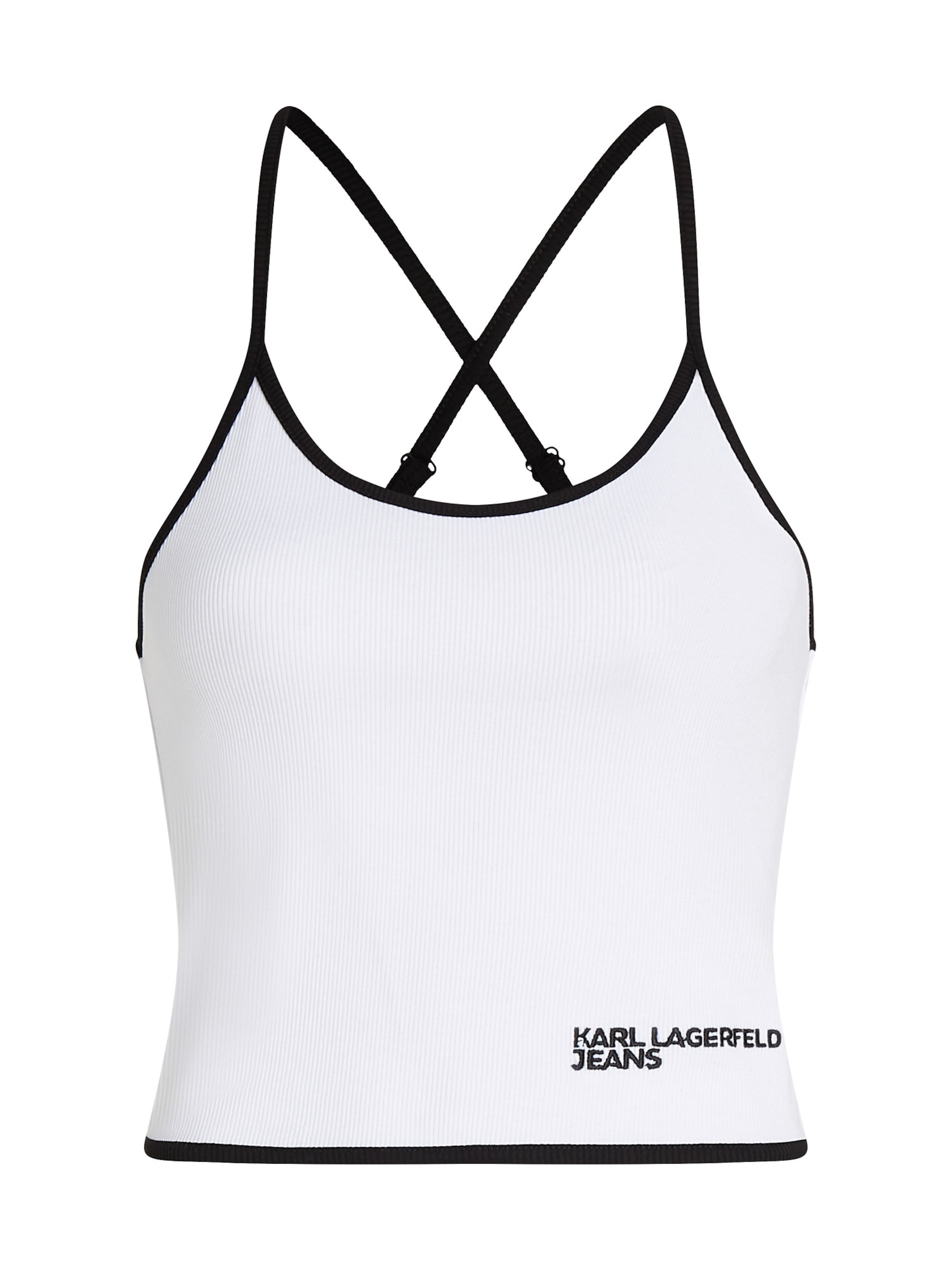 KARL LAGERFELD JEANS Topp, värv valge: eest vaates