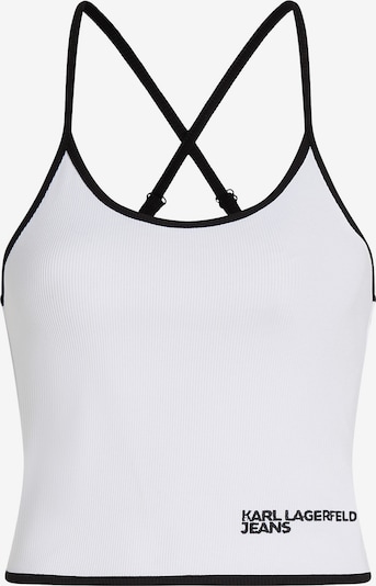 Palaidinė be rankovių iš KARL LAGERFELD JEANS, spalva – juoda / balta, Prekių apžvalga