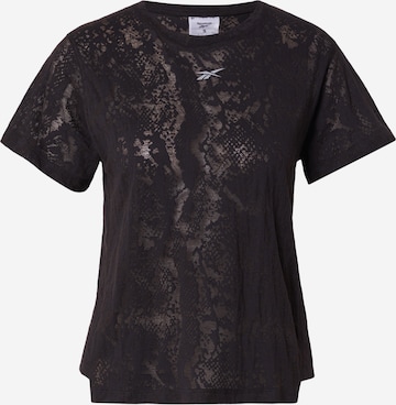 juoda Reebok Sportiniai marškinėliai: priekis