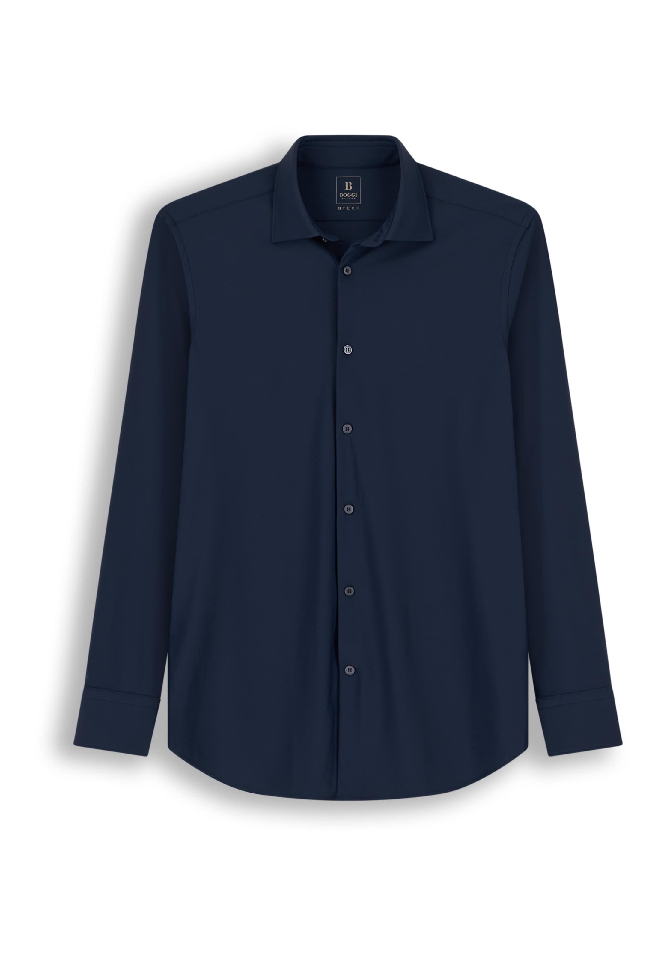 Boggi Milano Slim fit Button Up Shirt in Blue: front
