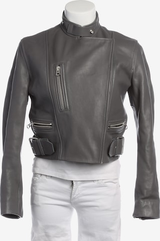 Acne Lederjacke / Ledermantel XXS in Grau: Vorderseite
