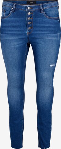 Zizzi Jeans 'Amy' in Blauw: voorkant