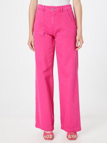 Tally Weijl Wide leg Jeans in Pink: front