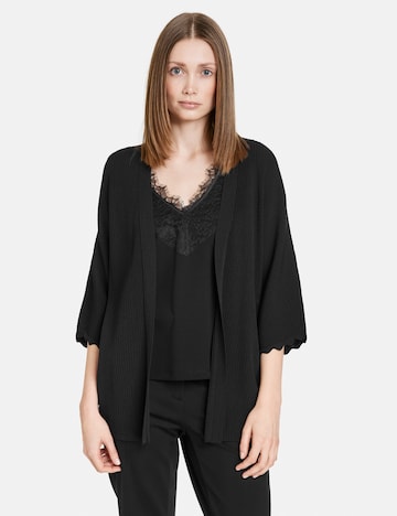 Cardigan TAIFUN en noir : devant