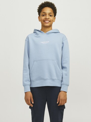 Sweat 'JORVESTERBRO' Jack & Jones Junior en bleu : devant