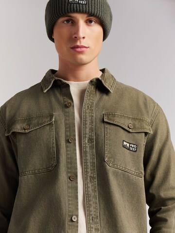 PROTEST Comfort fit Button Up Shirt 'PRTAdored' in Green
