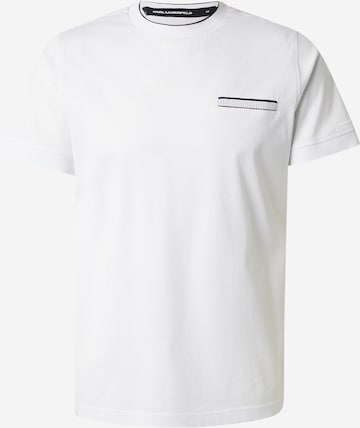 balta Karl Lagerfeld Marškinėliai: priekis