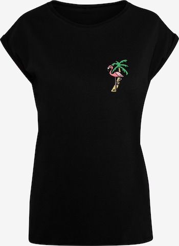 Mister Tee Shirt 'Flamingo' in Schwarz: predná strana