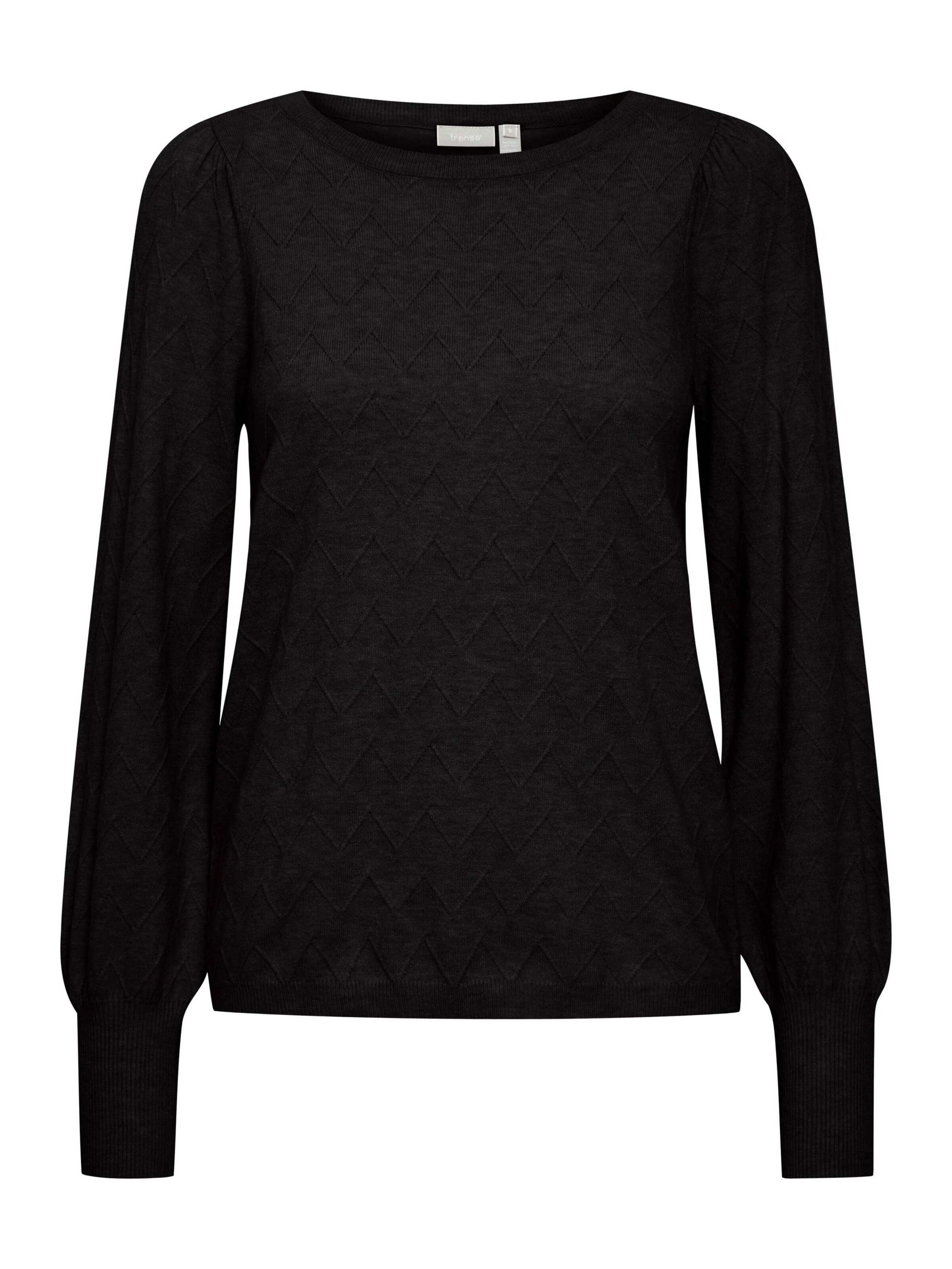Fransa Pullover 'Melani' i sort: forside