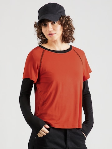 ABOUT YOU Shirt 'Grace' in Oranje: voorkant
