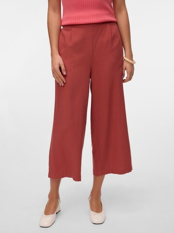 Wide Leg Pantalon à pince 'VMMymilo' VERO MODA en rouge