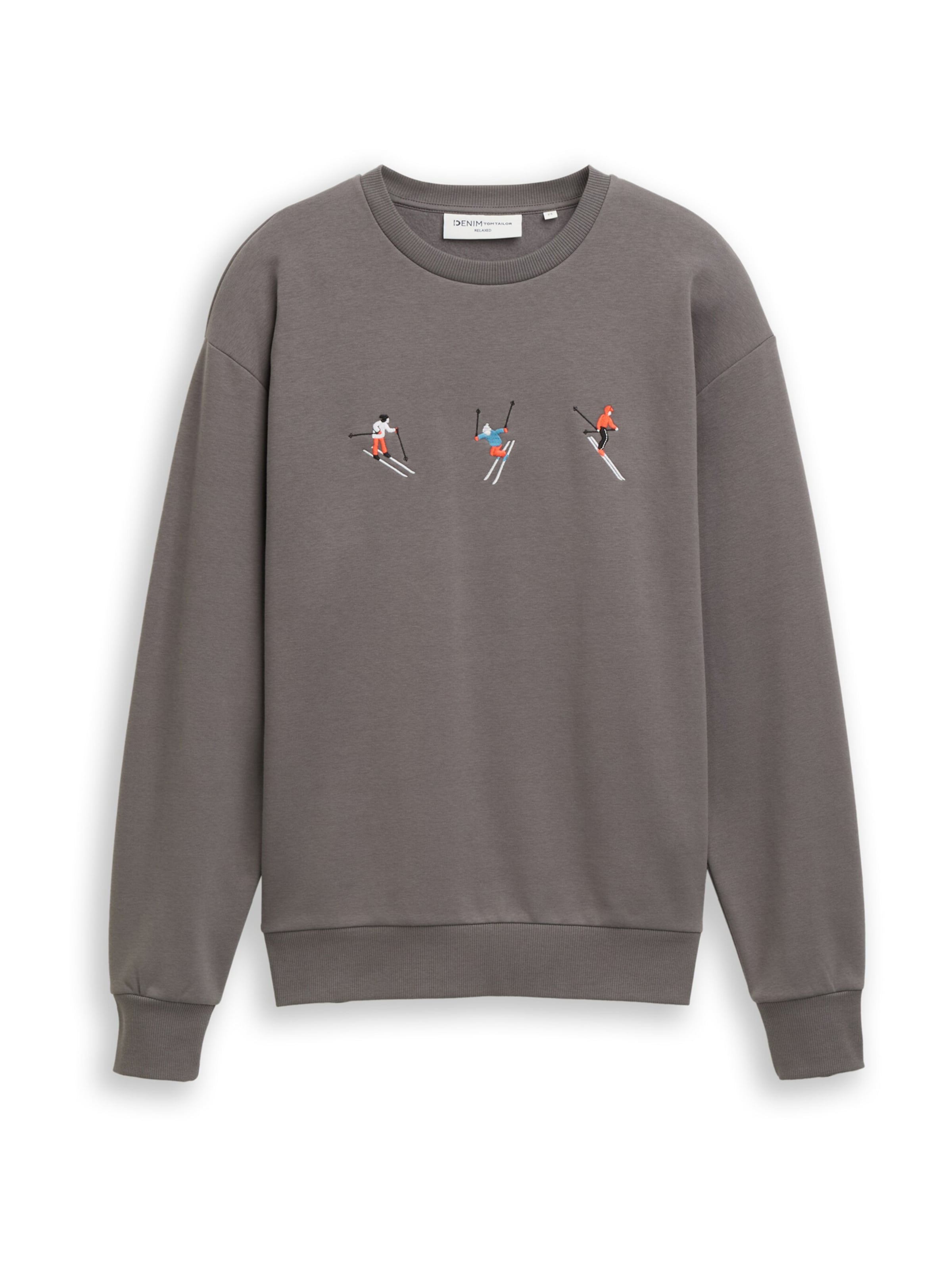 TOM TAILOR DENIM Sweatshirt in Grey: front