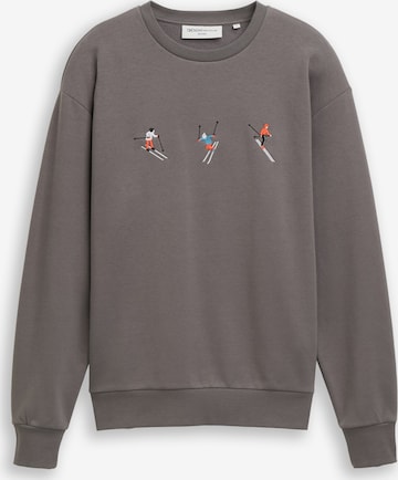 TOM TAILOR DENIM Mikina - Sivá: predná strana