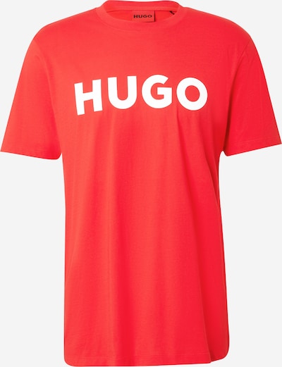 HUGO Majica 'Dulivio' u svijetlocrvena / bijela, Pregled proizvoda