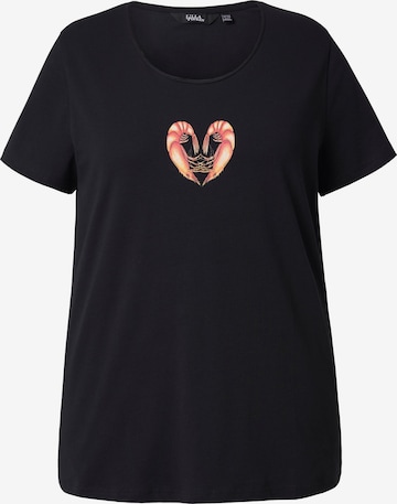 Ulla Popken Shirt in Schwarz: Vorderseite