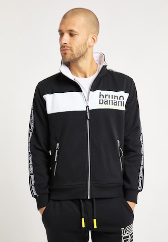 BRUNO BANANI Zip-Up Hoodie 'Owens' in Black: front