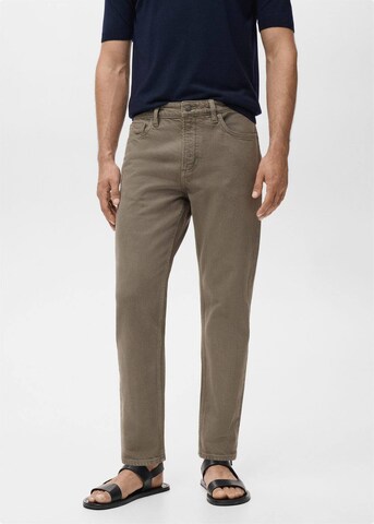 MANGO MAN Tapered Jeans 'Ben' in Grau: Vorderseite