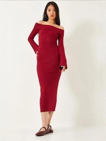 Bianco Lucci Jurk in Rood: voorkant