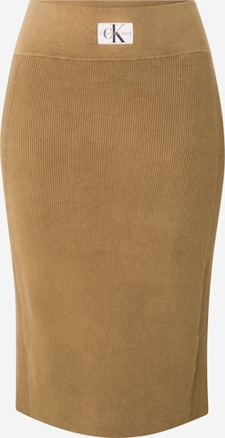 Calvin Klein Jeans Skirt in Brown: front