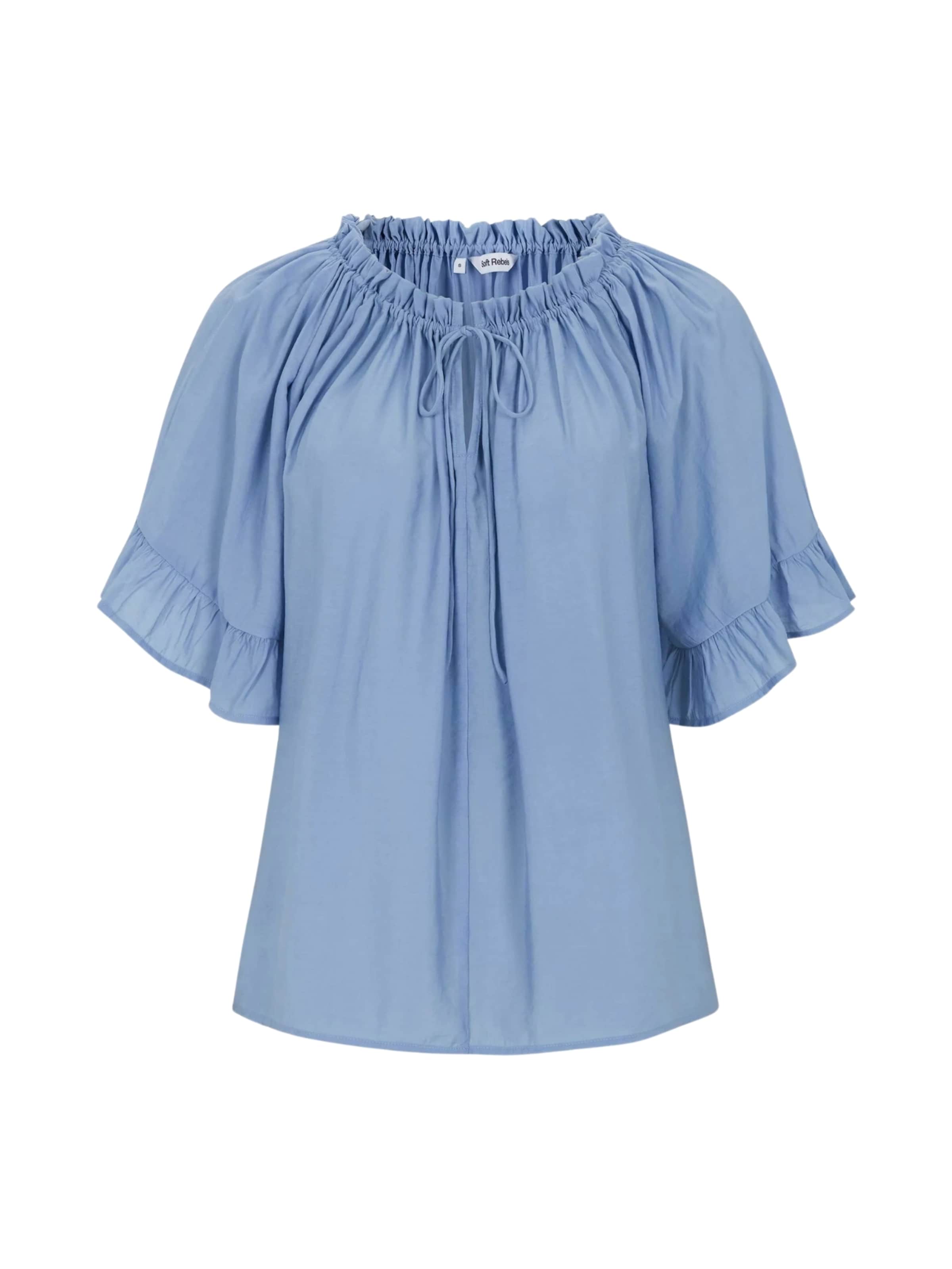 T-shirt ' SRHaina ' Soft Rebels en bleu : devant