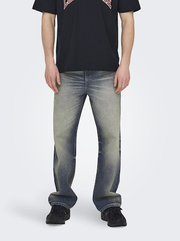 Only & Sons Wide leg Jeans 'FADE' i blå: framsida