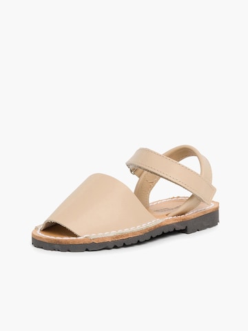 Sandalo di Pisamonas in beige: frontale
