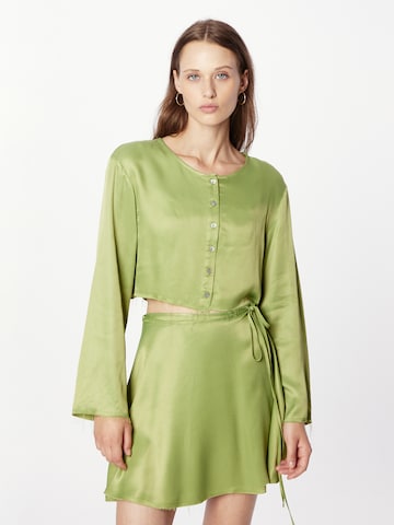 TOPSHOP Blus i grön: framsida